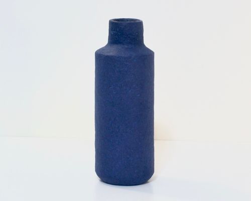 Bottle PAPIER MACHÉ, blue