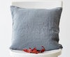 LINEN TALES linen cushion cover, blue fog